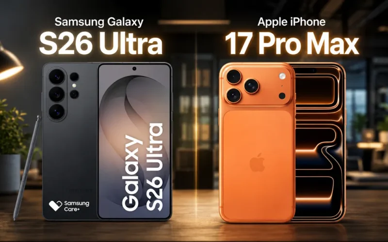 Comparativo: Galaxy S26 Ultra vs iPhone 17 Pro Max — o topo Android contra o topo iOS