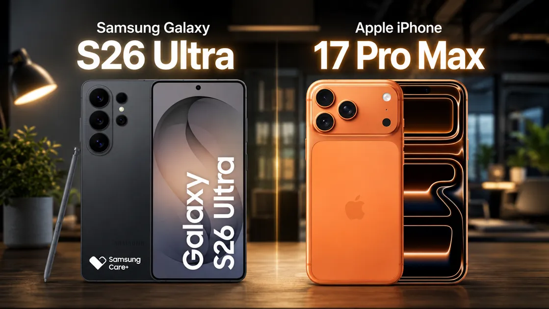 Comparativo: Galaxy S26 Ultra vs iPhone 17 Pro Max — o topo Android contra o topo iOS