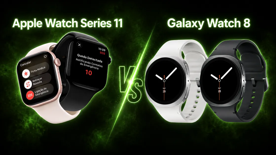 Apple Watch Series 11 vs Galaxy Watch 8: qual smartwatch vale mais a pena em 2026?