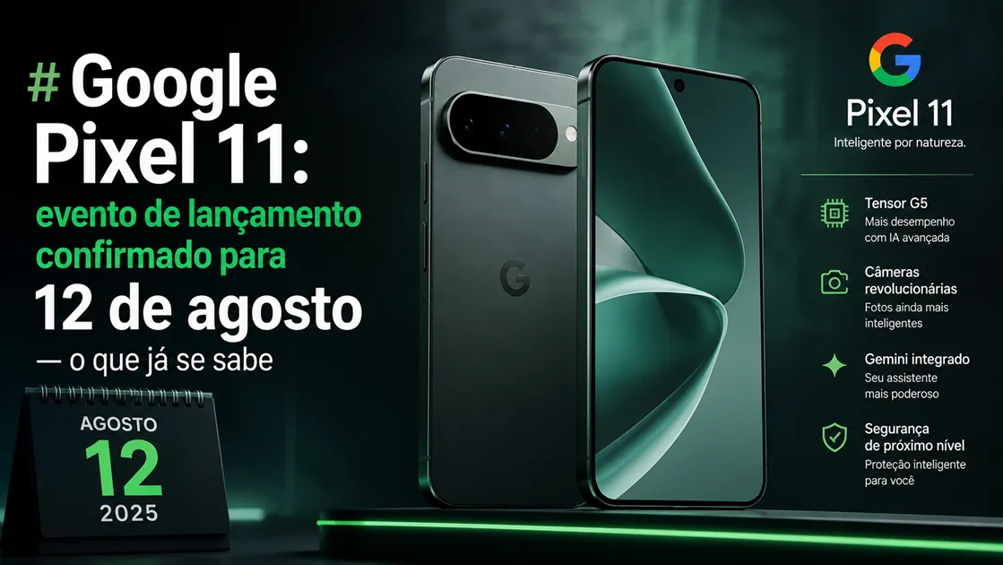 Google Pixel 11: evento de lançamento confirmado para 12 de agosto — o que já se sabe