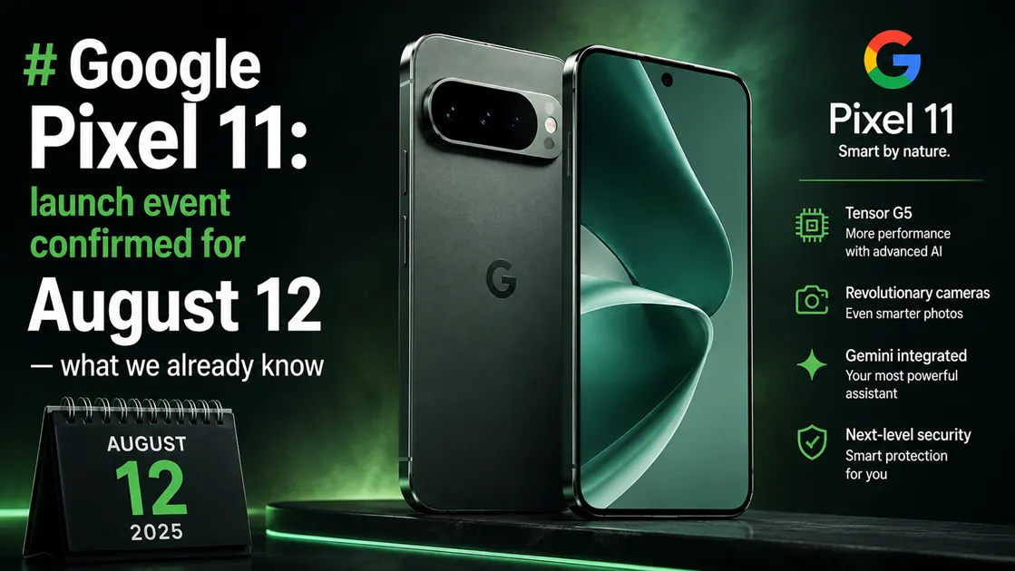 Google Pixel 11: Launch Event Confirmed for August 12 — What We Know So Far