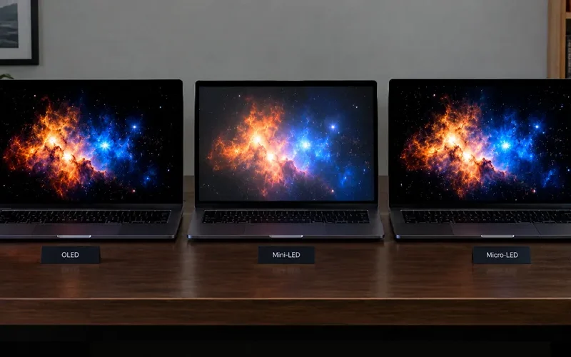 OLED vs Mini-LED vs Micro-LED: O Que Realmente É Diferente