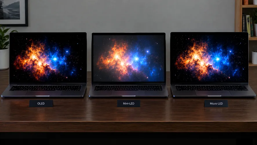 OLED vs Mini-LED vs Micro-LED: O Que Realmente É Diferente
